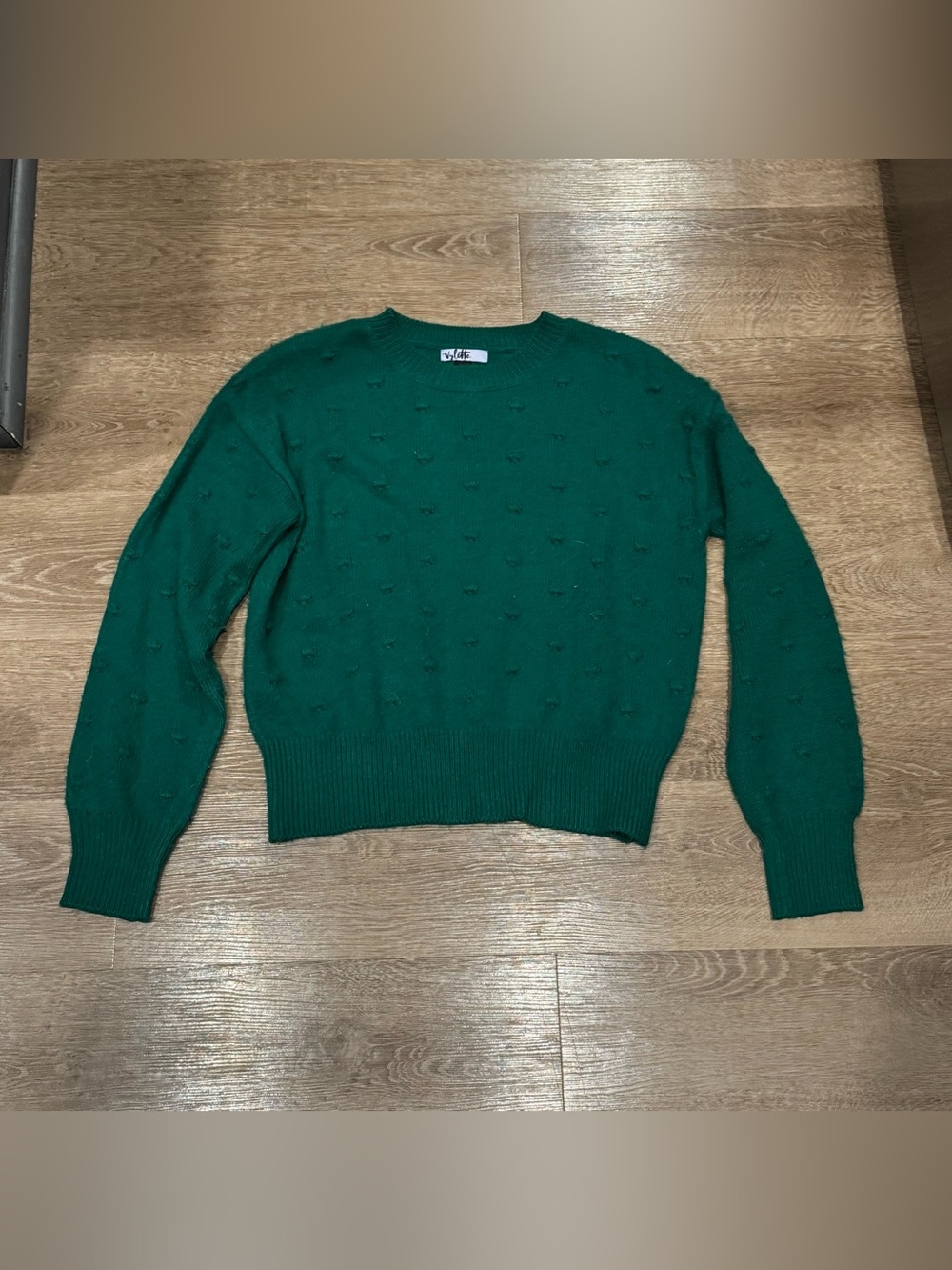 Emerald Green Textured Knit Sweater